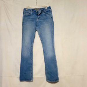 Arizona Jean Co Size 9 blue faded denim stretch slim fit bootcut jean